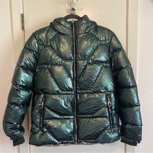 CM Zona Metallic Green Puffer Jacket